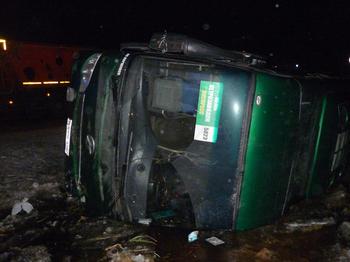 Несчастный случай в Карелии: перевернулся автобус с 18-тью пассажирами на трассе Р-21 Кола
